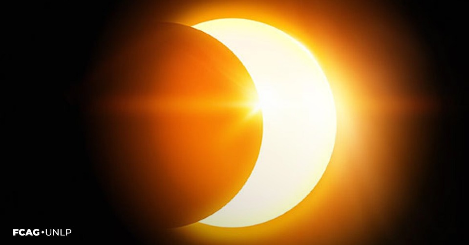 En la imagen se observa un eclipse parcial de sol